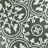 Merola Tile Arte Black Encaustic 9-3/4 in. x 9-3/4 in. Porcelain Floor and Wall Tile (11.11 sq. ft. / Case)