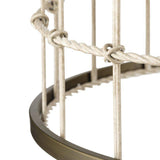 Progress Lighting Lattimore Collection 22 in. 5-Light Aged Brass Coastal Chandelier