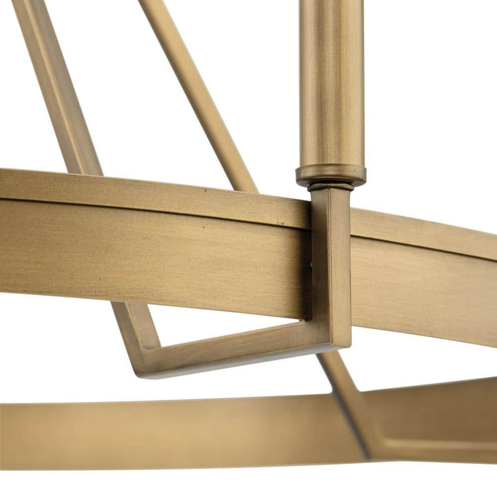 Progress Lighting Aleswith Collection 32 in. 5-Light Aged Bronze Farmhouse Chandelier for Dining Room, Great Room and amp, Living Room