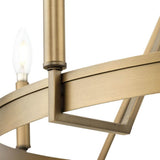 Progress Lighting Aleswith Collection 32 in. 5-Light Aged Bronze Farmhouse Chandelier for Dining Room, Great Room and amp, Living Room