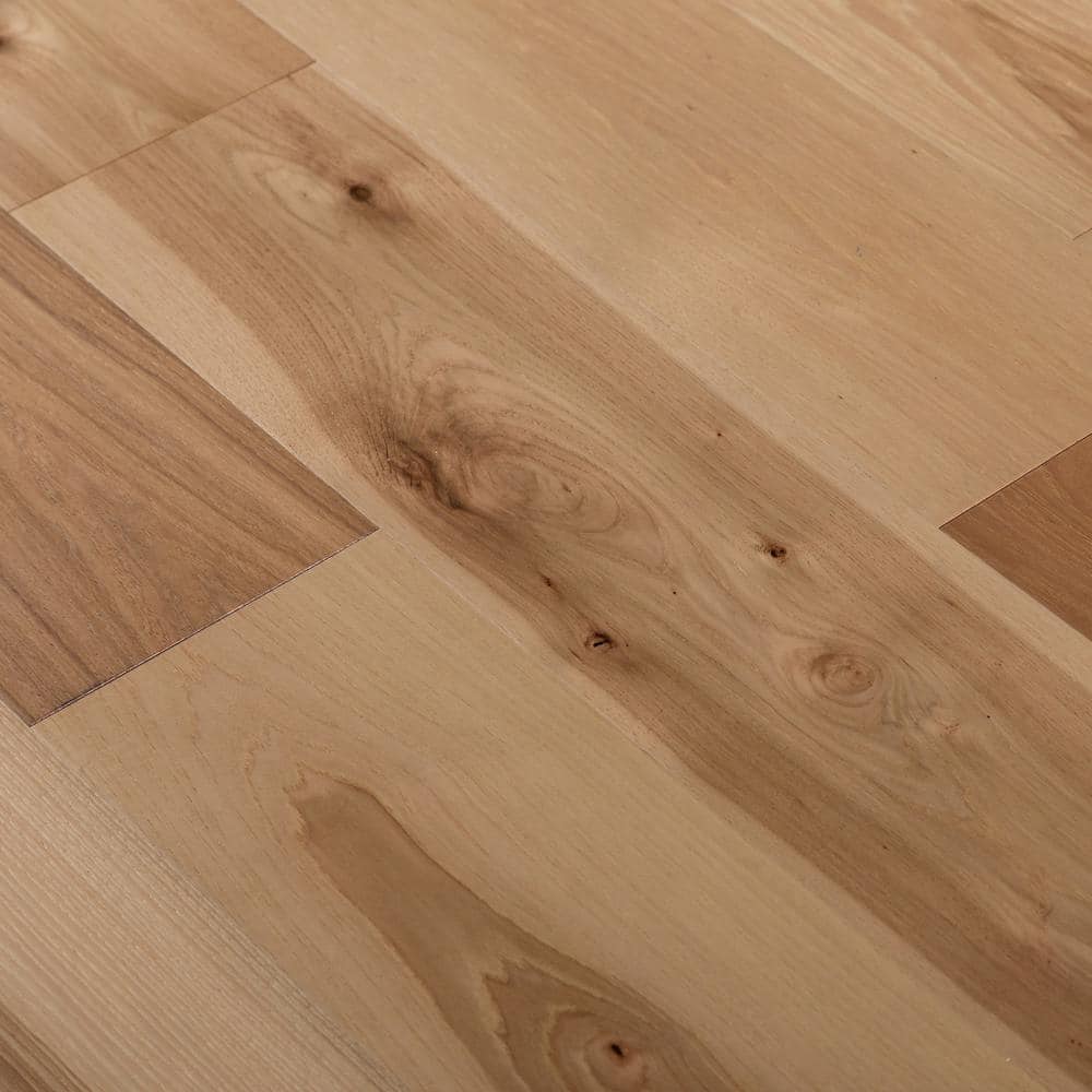 NATU Aged Brushed Hickory 3/8 in. T x 7.5 in. W Click Lock Wire Brushed Engineered Hardwood Flooring (19.43 sq.ft./case)