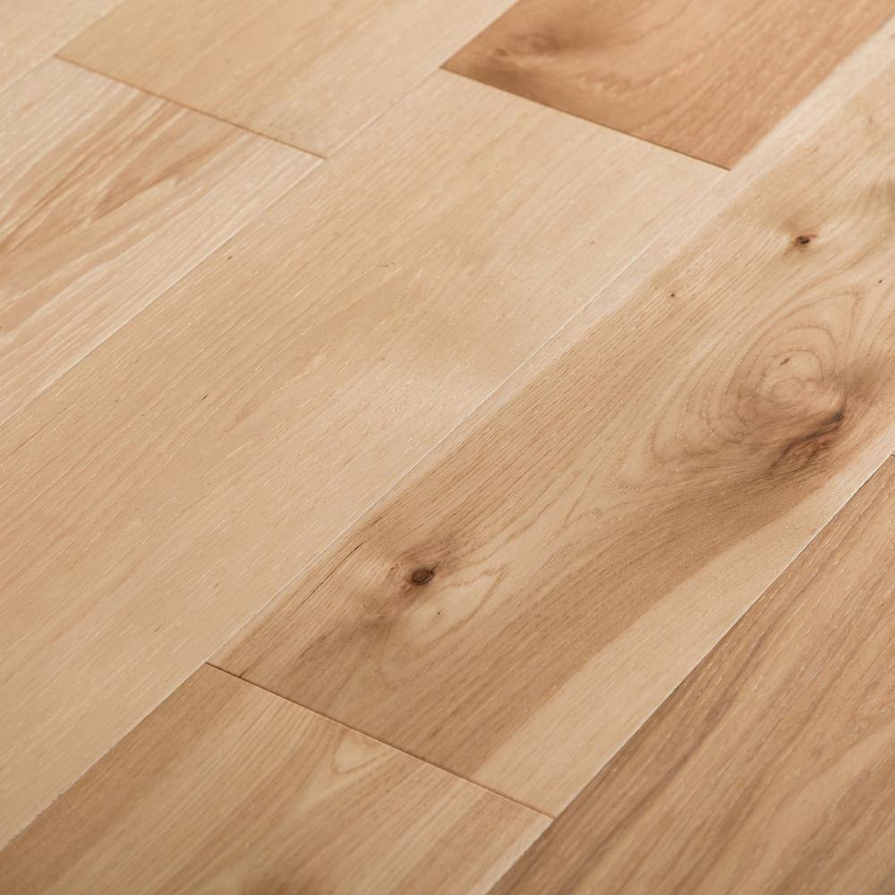 NATU Aged Brushed Hickory 3/8 in. T x 7.5 in. W Click Lock Wire Brushed Engineered Hardwood Flooring (19.43 sq.ft./case)