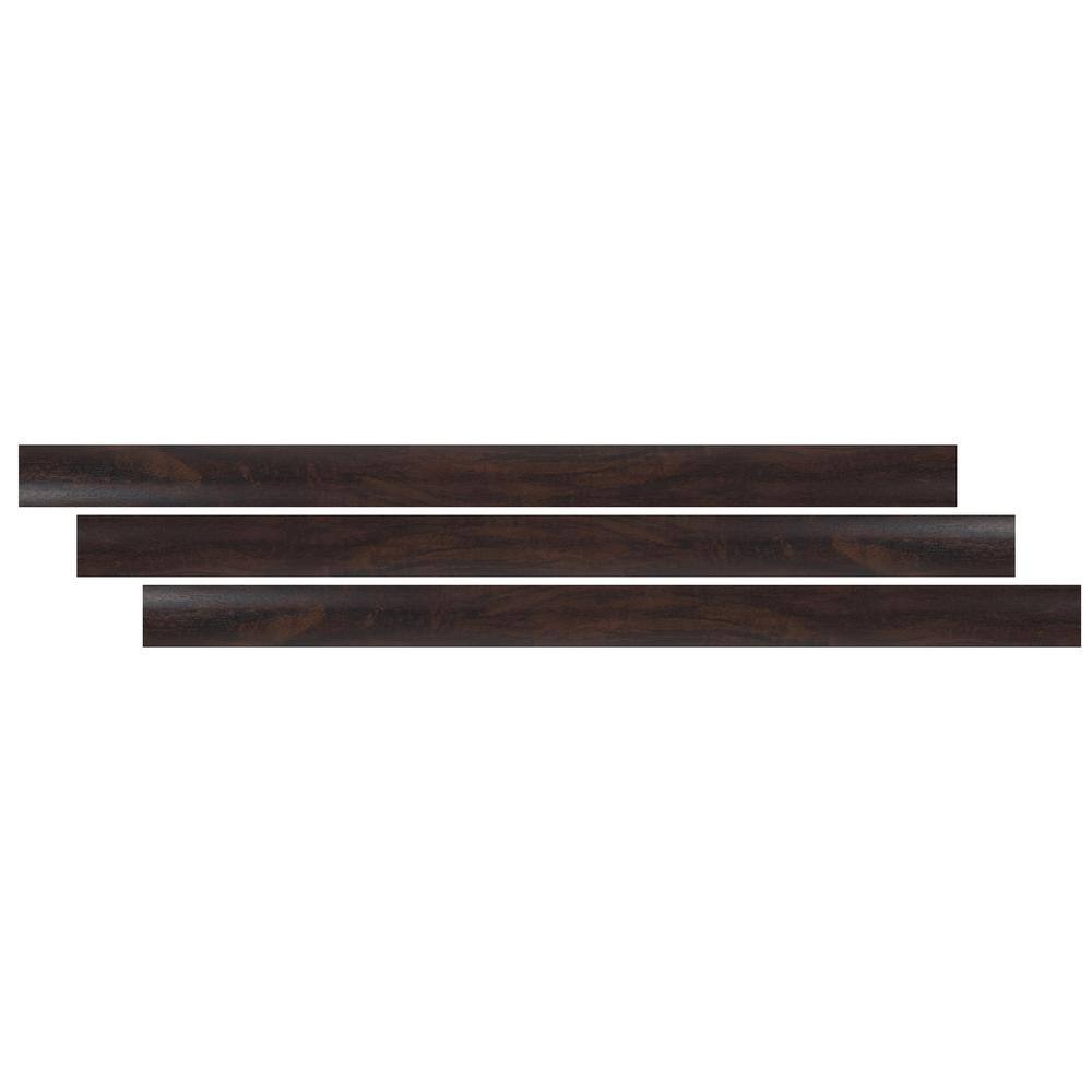 MSI Aged Walnut 0.75 in. T x 2.75 in. W x 94 in. L Luxury Vinyl Flush Stair Nose Molding