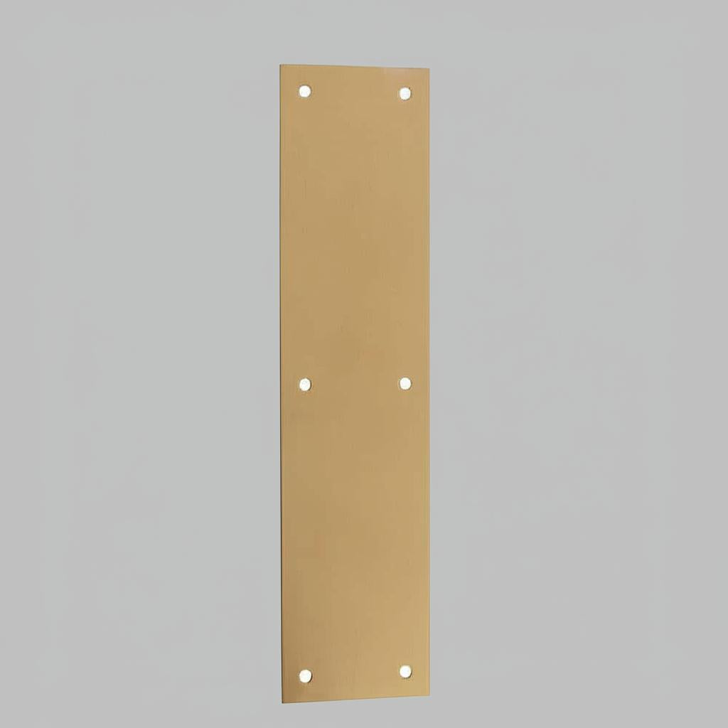 Everbilt 3-1/2 in. x 15 in. Bright Brass Push Plate