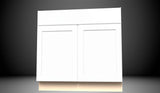 Hampton Bay Courtland Shaker Sink Base Kitchen Cabinet in Polar White