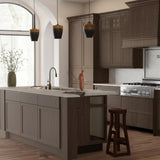 Hampton Bay Shaker Assembled Blind Base Corner Kitchen Cabinet in Brindle