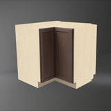 Hampton Bay Shaker Assembled Lazy Susan Corner Base Kitchen Cabinet in Brindle