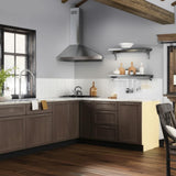 Hampton Bay Shaker Assembled Lazy Susan Corner Base Kitchen Cabinet in Brindle