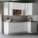 Hampton Bay Designer Series Elgin Lazy Susan Corner Base Kitchen Cabinet in White