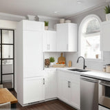 Hampton Bay Designer Series Melvern Assembled EZ Reach Corner Base Kitchen Cabinet in White