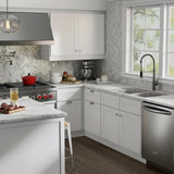 Hampton Bay Designer Series Melvern White Assembled Pots and Pans Drawer Base Kitchen Cabinet