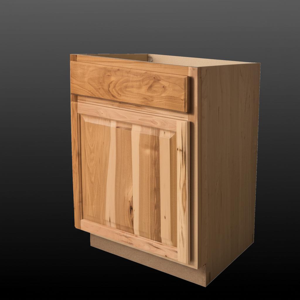 Hampton Bay Natural Hickory Base Kitchen Cabinet with Ball-Bearing Glides