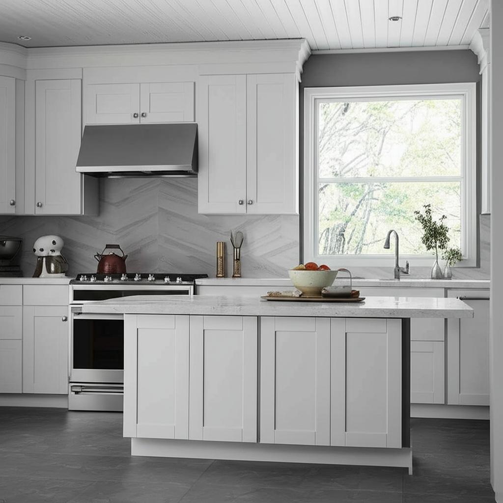 Hampton Bay Shaker Satin White Base Kitchen Cabinet