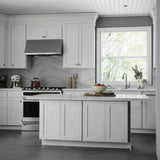 Hampton Bay Shaker Satin White Base Kitchen Cabinet