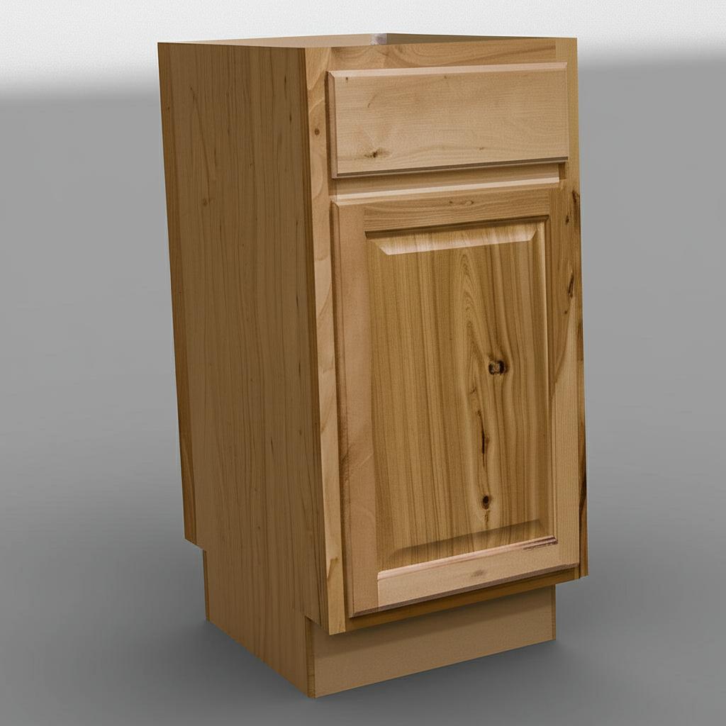 Hampton Bay Natural Hickory Base Kitchen Cabinet with Ball-Bearing Glides