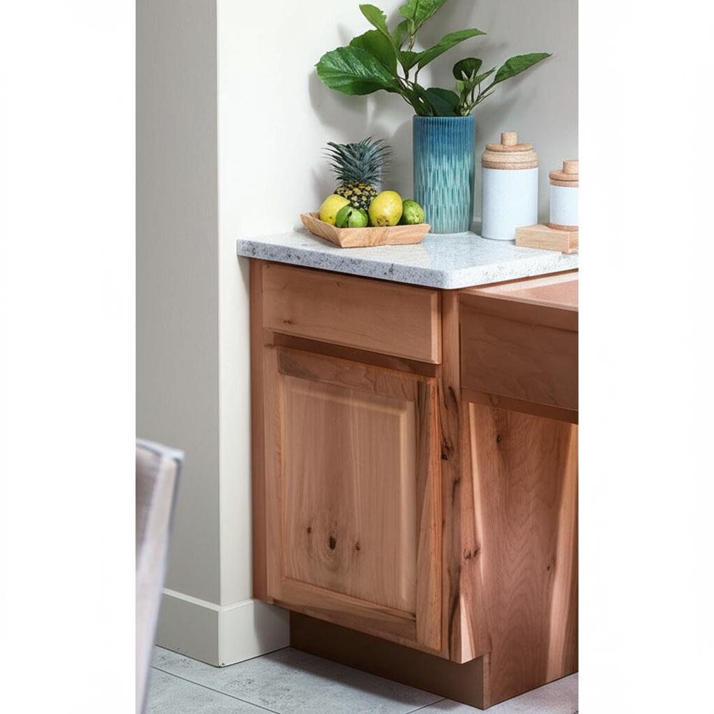 Hampton Bay Natural Hickory Base Kitchen Cabinet with Ball-Bearing Glides
