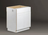 Hampton Bay Cambridge White Shaker Assembled Base Kitchen Cabinet with Soft Close