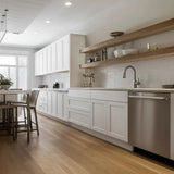 Hampton Bay Cambridge White Shaker Assembled Base Kitchen Cabinet with Soft Close Door