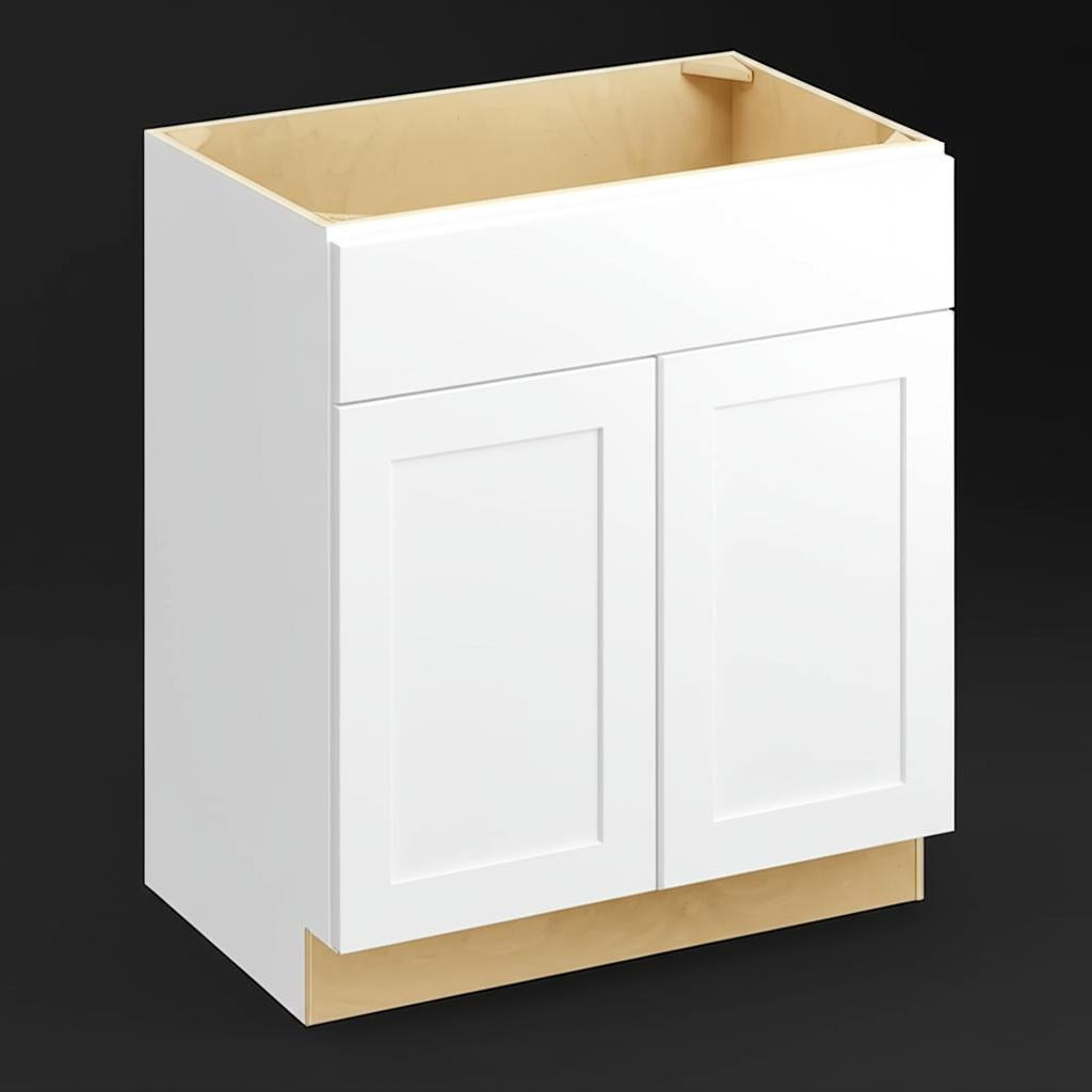Hampton Bay Avondale Alpine White Shaker Base Kitchen Cabinet