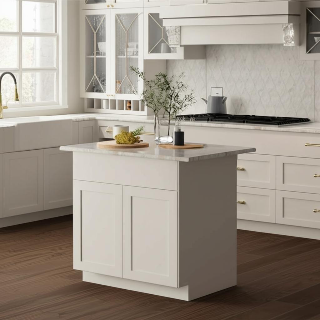 Hampton Bay Avondale Alpine White Shaker Base Kitchen Cabinet