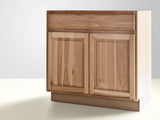 Hampton Bay Natural Hickory Base Kitchen Cabinet with Drawer Glides