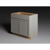 Hampton Bay Courtland 36" Shaker Base Kitchen Cabinet in Sterling Gray