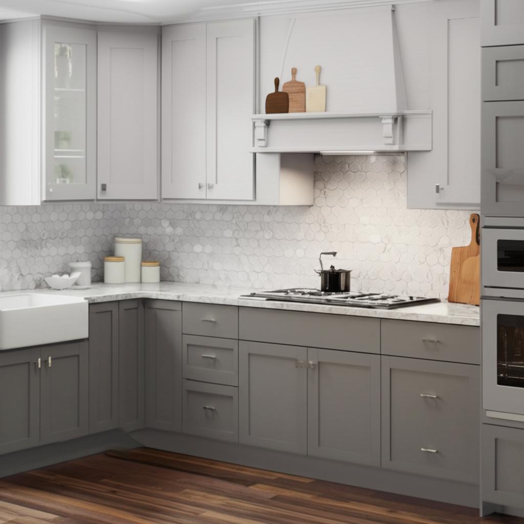 Hampton Bay Westfield Dusk Gray Shaker Base Kitchen Cabinet