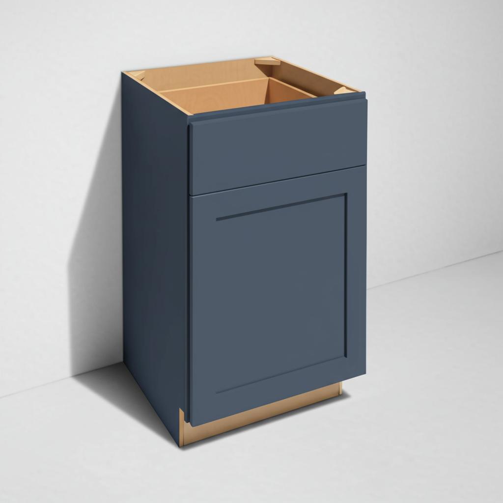 Hampton Bay Avondale Ink Blue Shaker Base Kitchen Cabinet