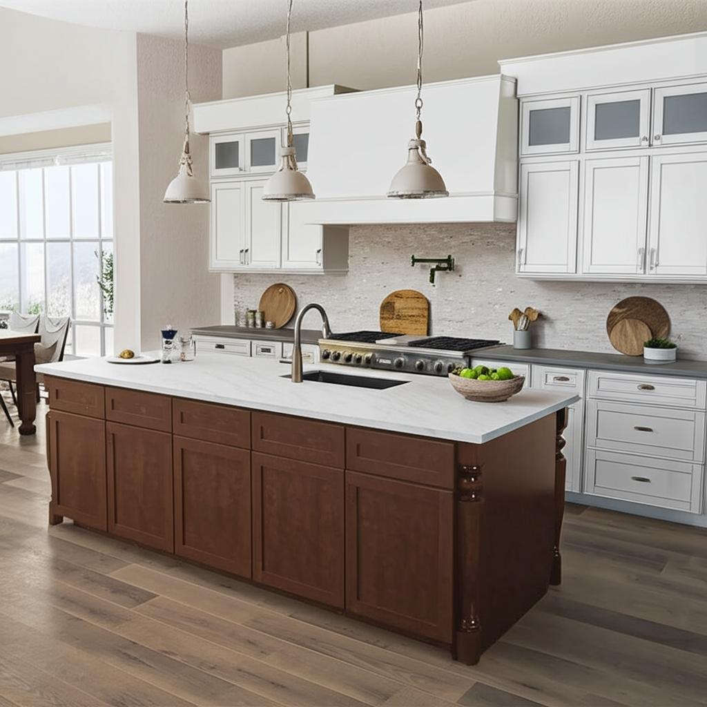 Hampton Bay Designer Series Soleste Base Kitchen Cabinet in Spice
