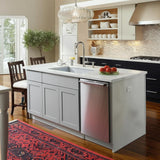 Hampton Bay Cambridge Gray Shaker Assembled Base Cabinet with Soft Close Drawer