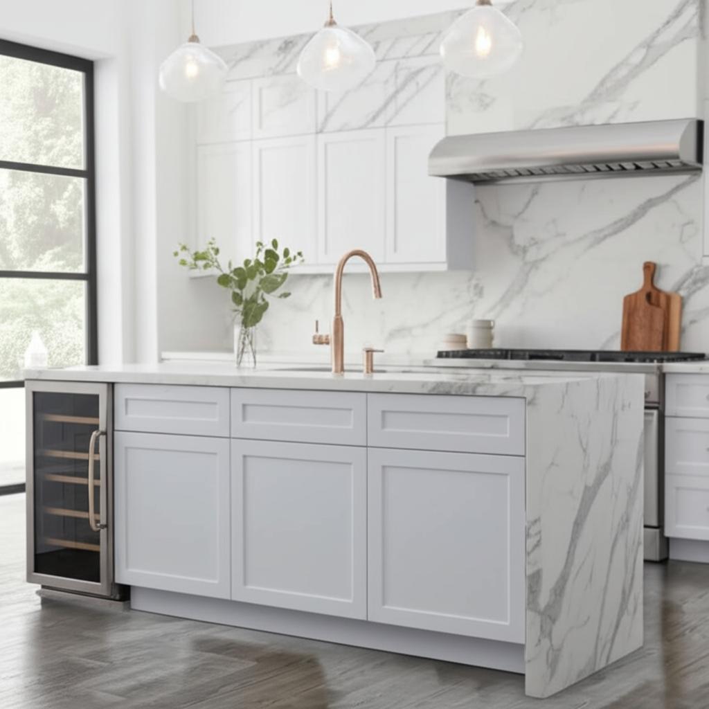 Hampton Bay Designer Series Melvern Assembled Base Kitchen Cabinet in White