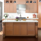 Hampton Bay Sinclair 36 in. Saddle Oak Base Cabinet