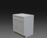Hampton Bay Designer Series Melvern Base Kitchen Cabinet in Heron Gray