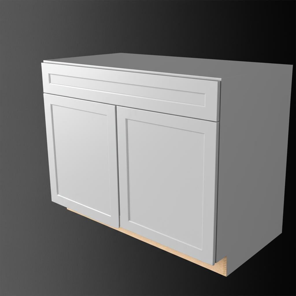 Hampton Bay Designer Series Melvern Base Kitchen Cabinet in Heron Gray