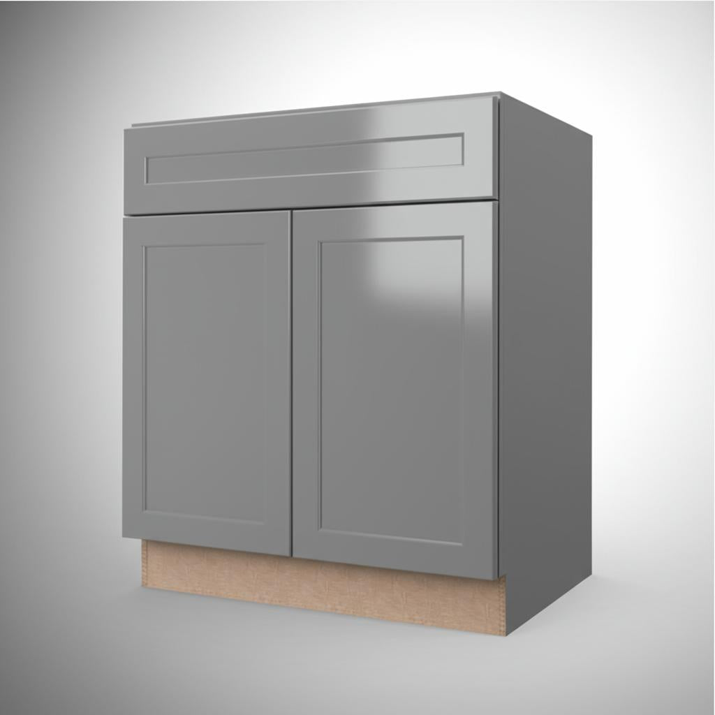 Hampton Bay Designer Series Melvern Storm Gray Shaker Assembled Base Kitchen Cabinet