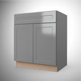 Hampton Bay Designer Series Melvern Storm Gray Shaker Assembled Base Kitchen Cabinet