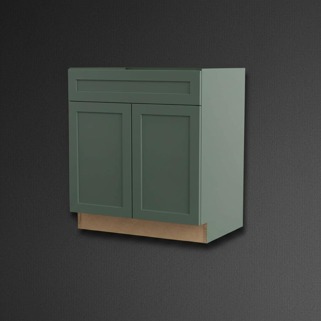 Hampton Bay Designer Series Melvern Shaker Base Kitchen Cabinet in Forest
