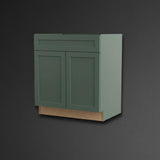 Hampton Bay Designer Series Melvern Shaker Base Kitchen Cabinet in Forest