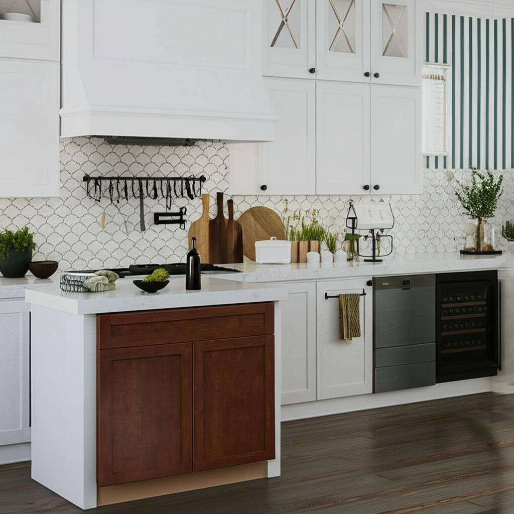 Hampton Bay Designer Series Soleste Base Kitchen Cabinet in Spice