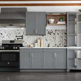 Hampton Bay Designer Series Melvern Storm Gray Shaker Assembled Base Kitchen Cabinet
