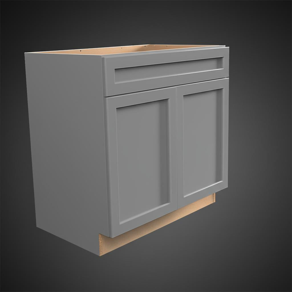 Hampton Bay Designer Series Melvern Storm Gray Shaker Assembled Base Kitchen Cabinet