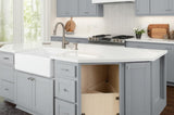 Hampton Bay Shaker Dove Gray Corner Sink Base Kitchen Cabinet