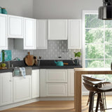 Hampton Bay 24x30x12 in. Diagonal Corner Wall Kitchen Cabinet in Satin White