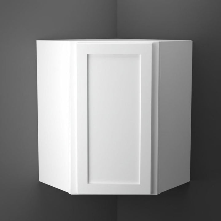 Hampton Bay Courtland Shaker 24x30x24 Corner Wall Kitchen Cabinet in Polar White