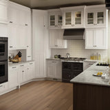 Hampton Bay Courtland Shaker 24x30x24 Corner Wall Kitchen Cabinet in Polar White