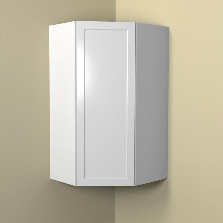 Hampton Bay Designer Series Melvern Assembled Diagonal Wall Kitchen Cabinet in White
