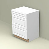 Hampton Bay Designer Series Elgin Assembled Drawer Base Kitchen Cabinet in White