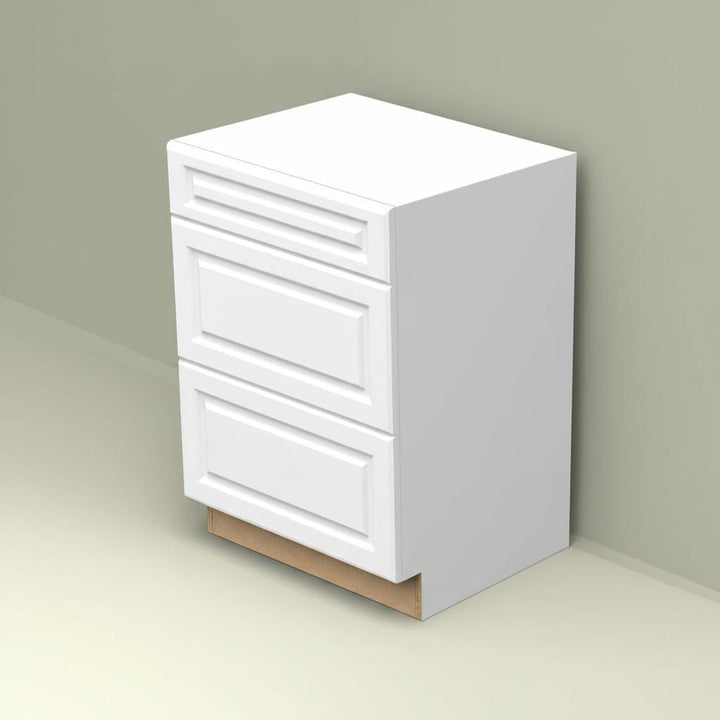 Hampton Bay Designer Series Elgin Assembled Drawer Base Kitchen Cabinet in White