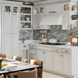 Hampton Bay Designer Series Elgin Pantry Kitchen Cabinet in White