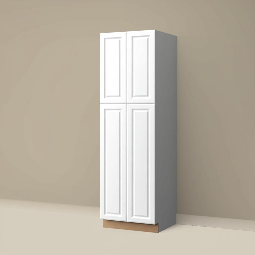 Hampton Bay Designer Series Elgin Pantry Kitchen Cabinet in White